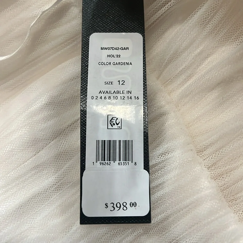 BCBGMaxazria Strapless Tiered Tulle Mini Dress Size 12 New w/Tag ONLINE for $398 - Picture 14 of 17